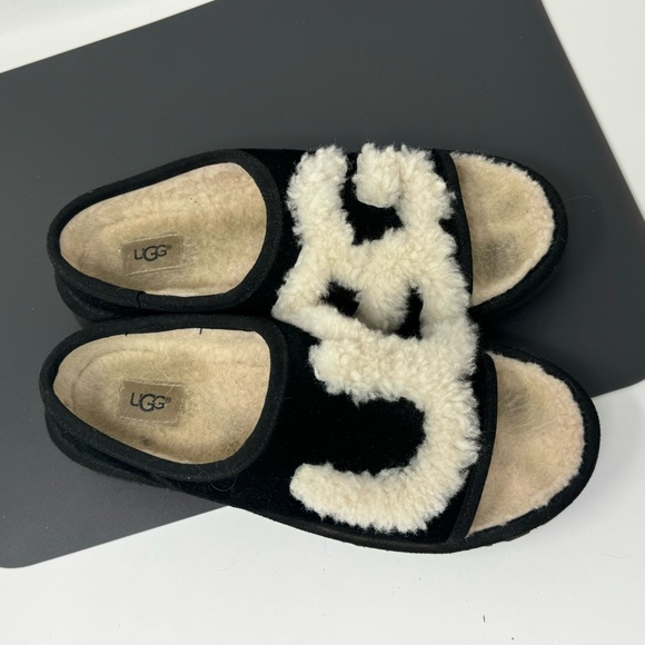 Ugg Shearling Lined Slipper Slides 1019730HBX Women’s Sz 6.5 - Picture 12 of 14